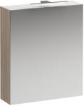 Laufen BASE Tükrös szekrény, ajtó jobbos világítással és dugaljzattal EU IP 45, Világos Szil H4027521102621 (H4027521102621)