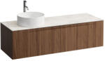Laufen ARUN Fiókos elem 1400, 2 fiókkal, kivágással bal oldalon, Botticino Crema felülettel csaplyuk kivágással, Natúrfa H4171361516301 (H4171361516301)
