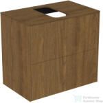Ideal Standard CONCA 60, 2x37, 3 cm-es 2 fiókos szekrény kivágott lappal, mosdó nélkül, dark walnut T3946Y5 (T3946Y5)