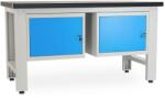 Rauman Műhelyasztal Solid MDF-11, 150 cm, 2x függő doboz, fekete