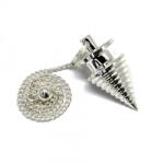  Pendul Metal Argintat cu Bila Argintata - 33 x 16 mm - 1 Buc