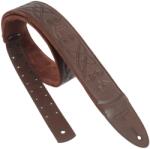 PRS 2.4" Padded Guitar Strap w/RAS, Custom Leather (Faux) Birds, Brown