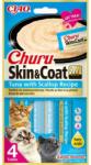 INABA Churu Skin&Coat 4x14g tonhallal és fésűkagylóval macskáknak
