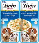 Inaba Foods Dog Twin Csirke, zöldség és sajt húslevesben kutyáknak 2x40 g