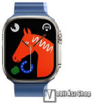 Hoco AS102 okosóra loop szilikon szíj - szilikon, mágneses, bordázott mintás - SÖTÉTKÉK / VILÁGOSKÉK - APPLE Watch Series 1/2/3 38mm / 4/5/6/SE 40mm / 7/8/9 41mm - AS102_38_40_41 (AS102_38_40_41)