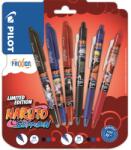 Pilot Rollertoll + golyóstoll készlet PILOT Naruto Frixion Ball 6db/csomag, 0, 7 radírozható, piros, kék, fekete