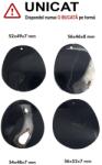  Pandantiv Agata Sardonix Druzy Picatura cu Gaura - 52-56 x 46-52 x 7-8 mm