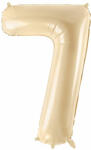 PartyDeco S. r. o 7. szám, bézs, fólia lufi, 72 cm