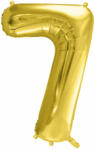 PartyDeco S. r. o 7. szám, arany, fólia lufi, 72 cm
