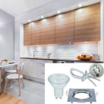  LED Spot lámpa szett: BEÉPÍTHETŐ ÉS BILLENTHETŐ NÉGYZET ALAKÚ keret, GU10 3W meleg fehér, GU10 foglalat (kettesével rendelhető) - 8943 szett (8943_3Wszett)