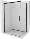 Mexen Omega cabina de duș glisantă 100 x 80 cm, transparentă, neagră - 825-100-080-70-00 (825-100-080-70-00)