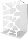 Mexen Kioto perete de duș de sine stătător 100 x 200 cm, transparent/Model alb 8 mm, Crom - 800-100-002-01-97 (800-100-002-01-97)