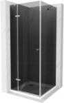 Mexen Roma cabină de duș pliabilă 70 x 70 cm, grafit, crom + cadă Flat, alb - 854-070-070-01-40-4010 (854-070-070-01-40-4010)