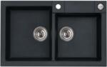 Alveus Rock gránit mosogató 78x48 cm fekete 1219091 (1219091)