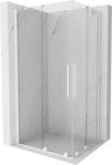 Mexen Velar Cabină de duș Duo glisantă 100 x 90 cm, transparentă, albă - 871-100-090-02-20 (871-100-090-02-20)