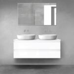 Oltens Vernal szekrény 120x45.6x47 cm mosdókagyló alá akasztható fehér 60019000 (60019000)