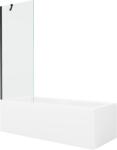 Mexen Cadă dreptunghiulară Mexen Cubik 150 x 70 cm cu carcasă și paravan cu 1 canat 70 cm, transparent, negru - 550315070X9507000070 (550315070X9507000070)