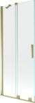 Mexen Velar paravan de cadă, cu 2 aripi culisante, 85 x 150 cm, transparent, auriu periat - 896-085-000-01-55 (896-085-000-01-55)