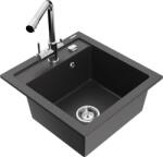Mexen Vito chiuvetă de bucătărie 1-cameră cu baterie de bucătărie Duero, negru pătat - 6503-76-671600-00 (6503-76-671600-00)