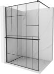 Mexen Kioto+ perete de duș cu raft și cuier 70 x 200 cm, transparent/Model negru 8 mm, Neagră - 800-070-121-70-78 (800-070-121-70-78)