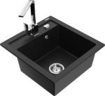 Mexen Vito chiuvetă de bucătărie din granit cu 1 compartiment și baterie de bucătărie Rita, negru - 6503-77-670300-00 (6503-77-670300-00)