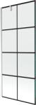 Mexen Next paravan de cadă cu 1 panou 80 x 150 cm, grilaj negru, crom - 895-080-000-00-77-01 (895-080-000-00-77-01)