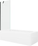 Mexen Vega cadă dreptunghiulară 160 x 70 cm cu panou și paravan cu 1 ușă 70 cm, transparent, negru - 550116070X9507000070 (550116070X9507000070)
