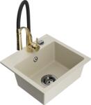 Mexen Milo chiuvetă de bucătărie din granit cu 1 compartiment cu baterie Aster, bej - 6505-69-73450-57-B (6505-69-73450-57-B)
