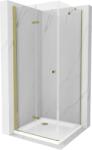 Mexen Lima cabina de duș pliabilă 70 x 70 cm, transparentă, aurie + recepție plată - 856-070-070-50-00-4010 (856-070-070-50-00-4010)