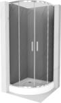 Mexen Rio cabină de duș semirotundă 70 x 70 cm, grafit, crom + cadă, alb - 863-070-070-01-40-4710 (863-070-070-01-40-4710)