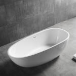 Hagser Enrika térben álló kád 150x75 cm ovális fehér HGR17000012 (HGR17000012)