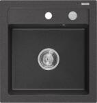 Mexen Vito chiuvetă de granit cu 1 compartiment 520 x 490 mm, Negru cu picățele - 6503521000-76 (6503521000-76) Chiuveta