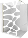 Mexen Kioto perete de duș Walk-in 100 x 200 cm, val alb 8 mm, auriu - 800-100-101-50-97 (800-100-101-50-97)