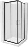 Mexen Rio cabină de duș pătrată 70 x 70 cm, mat, neagră + cadă Flat, alb - 860-070-070-70-30-4010B (860-070-070-70-30-4010B)