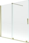 Mexen Velar paravan cadă baie cu 2 uși glisante 160 x 150 cm, transparent, auriu - 896-160-000-01-50 (896-160-000-01-50)