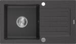 Mexen Pablo chiuvetă din granit cu 1 compartiment cu picurător 752 x 436 mm, Negru cu picățele - 6510751010-76 (6510751010-76) Chiuveta