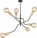 Emibig Bolt mennyezeti lámpa 6x15 W fekete-arany 1125/6