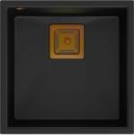 Quadron David graniteq mosogató 42x42 cm fekete HQD4242U7-C1 (HQD4242U7C1)