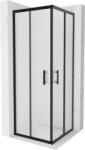 Mexen Rio cabina de duș pătrată 70 x 70 cm, satinat, negru - 860-070-070-70-30 (860-070-070-70-30)