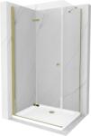 Mexen Lima cabina de duș pliabilă 70 x 100 cm, transparentă, aurie + cădiță Flat - 856-070-100-50-00-4010 (856-070-100-50-00-4010)