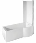 Besco Inspiro fürdőkád paravánnal 149.5x79.5 cm jobboldali fehér #WAI-150-NPR (#WAI150NPR)