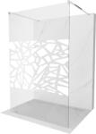 Mexen Kioto perete de duș de sine stătător 100 x 200 cm, transparent/Model alb 8 mm, Crom - 800-100-002-01-85 (800-100-002-01-85)
