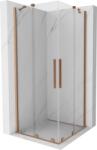 Mexen Velar Duo cabină de duș culisantă 90 x 90 cm, transparentă, cupru periat - 871-090-090-02-65 (871-090-090-02-65)