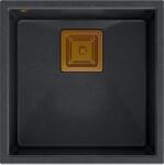 Quadron David graniteq mosogató 42x42 cm fekete HQD4242U8-C1 (HQD4242U8C1)