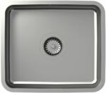 Quadron Nicolas acél mosogató szifonnal 44x39 cm acél KS1U4035BS_DBS (KS1U4035BSDBS)