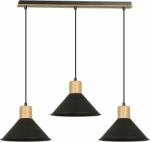 Emibig Rowen függőlámpa 3x15 W fekete-fa 1044/3