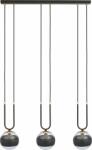 Emibig Glam Stripe függőlámpa 3x10 W fekete-átlátszó 1113/3