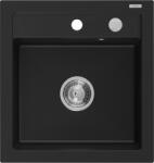 Mexen Vito chiuvetă de granit cu 1 compartiment 520 x 490 mm, Neagră - 6503521000-77 (6503521000-77) Chiuveta