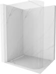 Mexen Kioto-R Panou de duș curbat Walk-in 80 x 200 cm, transparent 8 mm, alb - 800-080-101-20-06 (800-080-101-20-06)