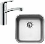 Teka Készlet konyhai csaptelep Hansgrohe Focus M41 31806000, acél mosogató Teka Be 10125005